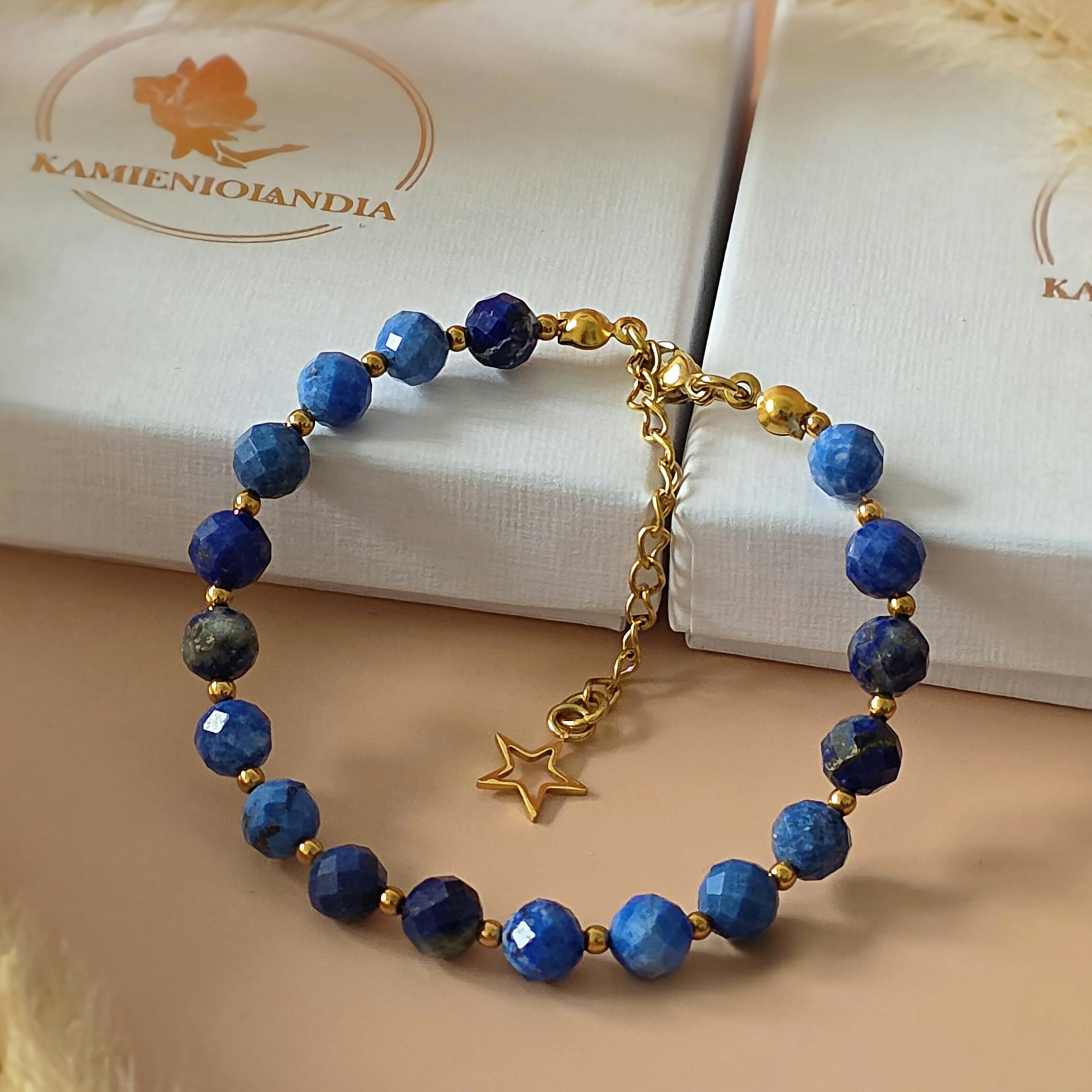 Bransoletka Eos, Lapis lazuli, Hematyt