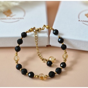 Bransoletka Turmalin, Cytryn, Hematyt