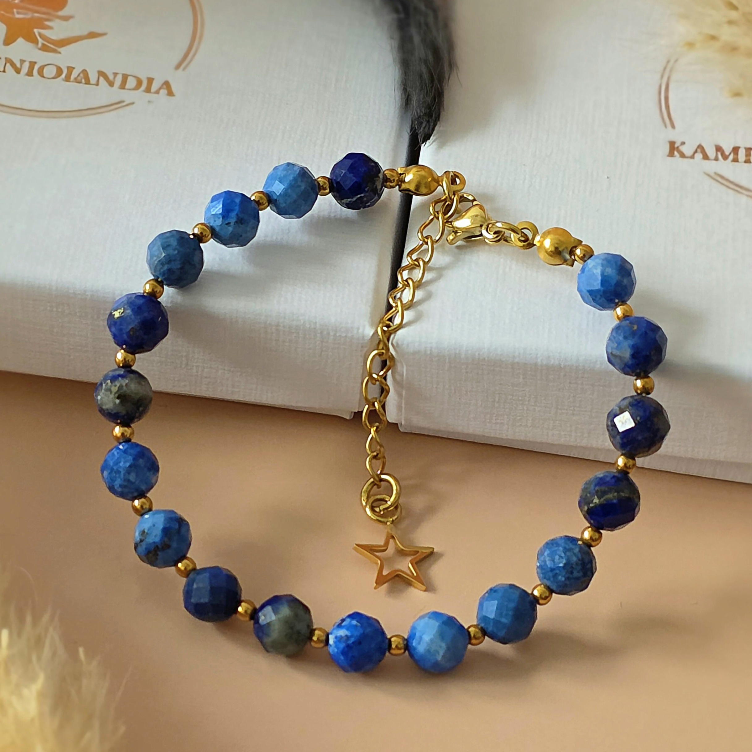 Bransoletka Eos, Lapis lazuli, Hematyt