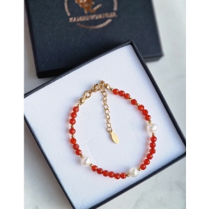 Bransoletka Karneol, Perła, Hematyt