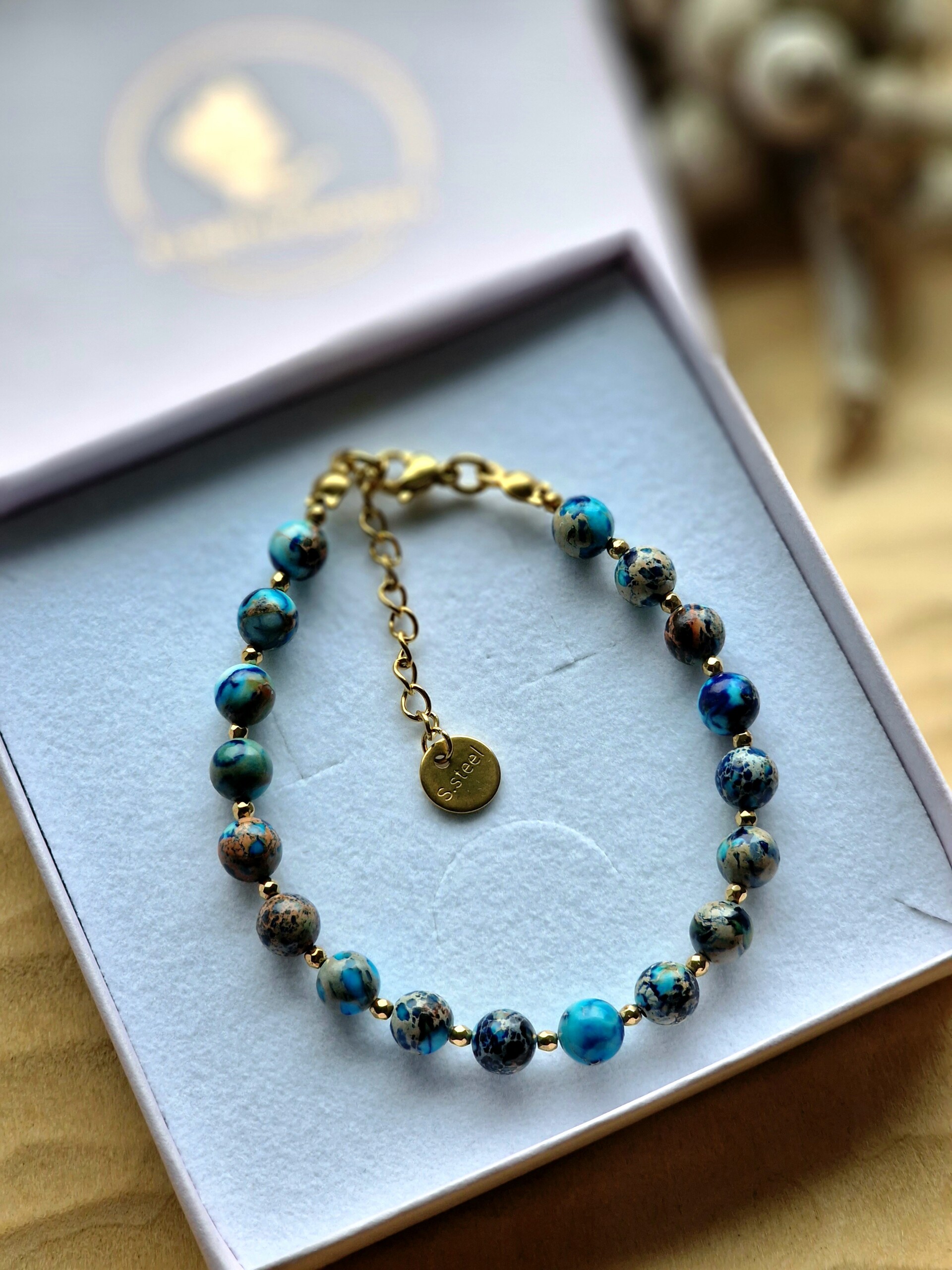 Bransoletka Turkusy z osadami morskimi, Hematyt