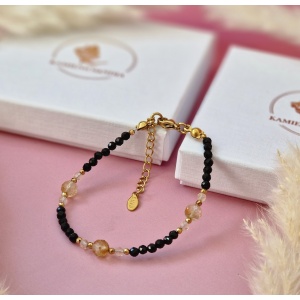 Bransoletka Turmalin, Cytryn, Hematyt