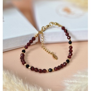 Bransoletka Granat, Turmalin, Hematyt