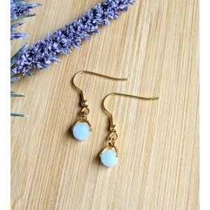 Kolczyki Akwamaryn , stal nierdzewna