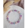 Bransoletka Akwamaryn, Kwarc różowy, Ametyst lawendowy, Hematyt - obrazek 2