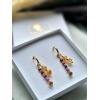 Kolczyki Szafir, Rubin, Cytryn, Hematyt