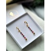 Kolczyki Szafir, Rubin, Hematyt - obrazek 2