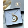 Naszyjnik Masa perłowa księżyc