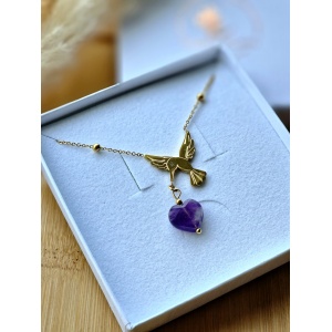 Naszyjnik Ametyst, Hematyt