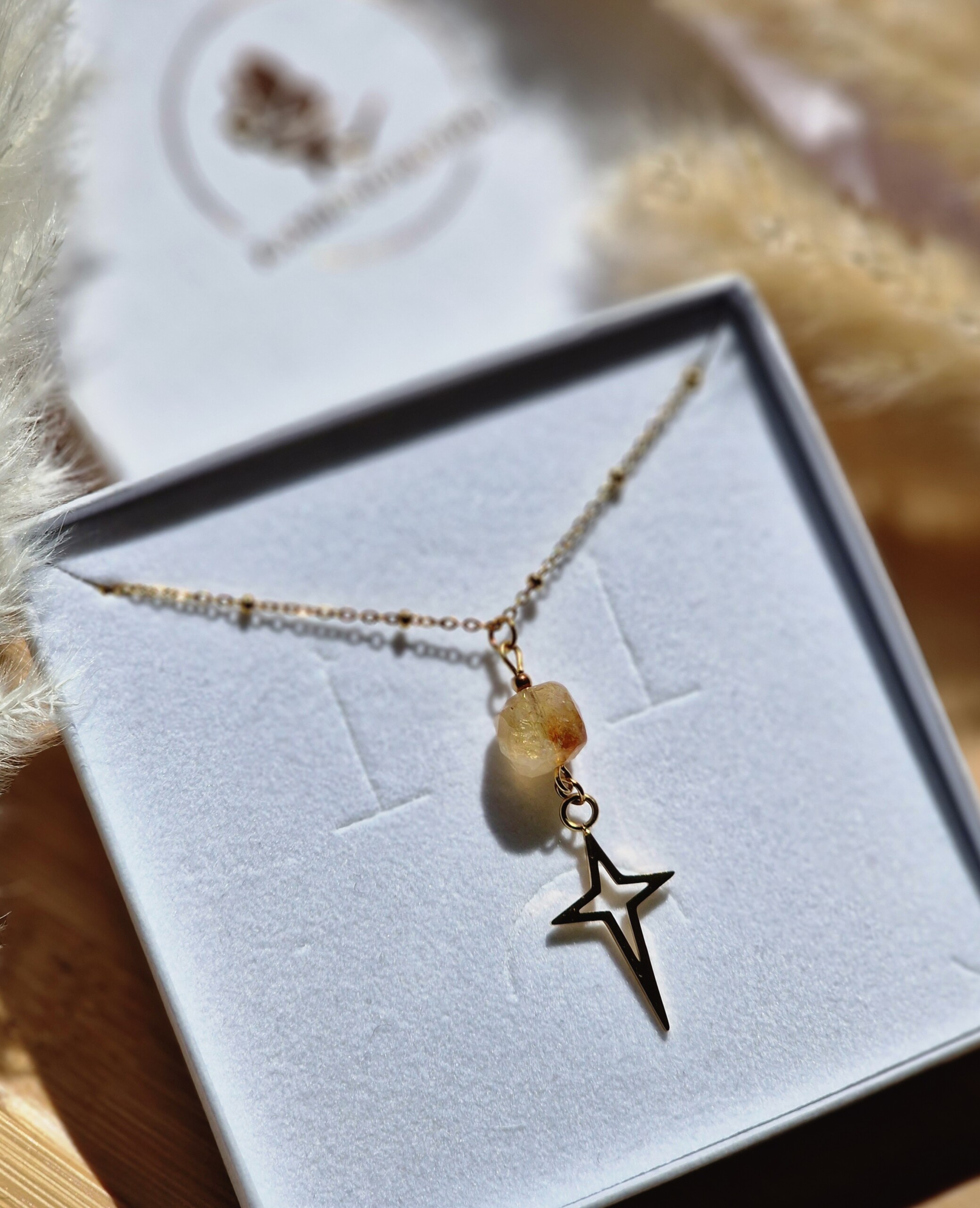 Naszyjnik Cytryn gwiazdka