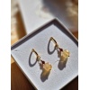 Kolczyki Cytryn Granat Hematyt