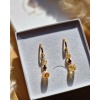 Kolczyki Cytryn, Granat, Hematyt - obrazek 2