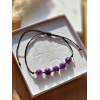 Bransoletka na sznurku Ametyst - obrazek 2