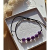 Bransoletka na sznurku Ametyst - obrazek 3