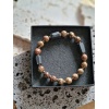 Bransoletka męska Turmalin, Jaspis leopard skin, Hematyt - obrazek 3