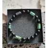 Bransoletka męska Turmalin, Turkus Afrykański, Onyks, Lawa wulkaniczna - obrazek 2