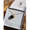 Naszyjnik Onyks serce z  psią łapką - obrazek 2