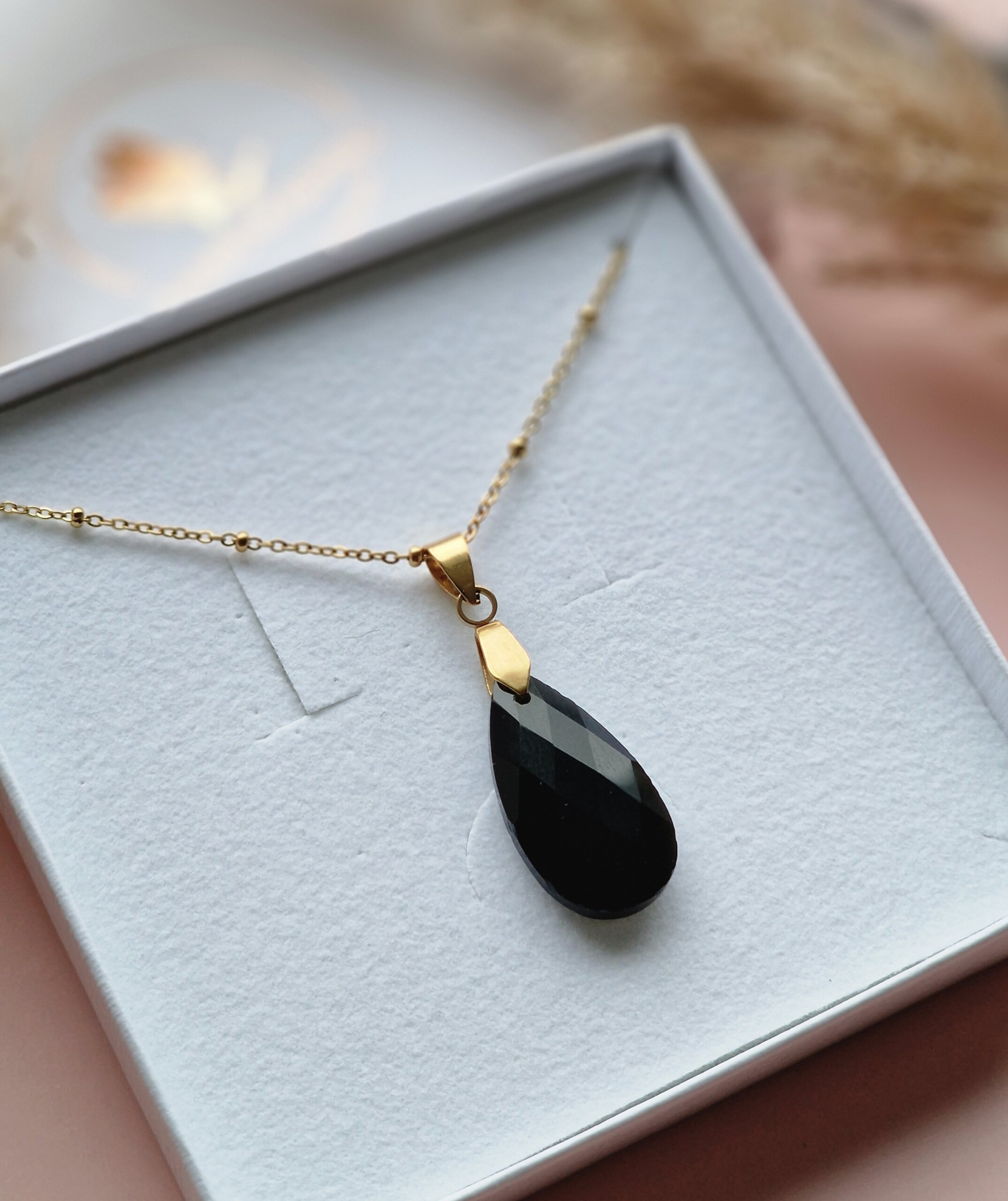 Naszyjnik Onyks łezka