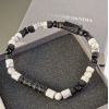 Bransoletka męska Turmalin, Howlit, Lawa wulkaniczna, Hematyt - obrazek 2