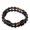 Bransoletka męska Turmalin, Tygrysie oko, Hematyt