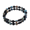 Bransoletka męska Turmalin, Turkusy z osadami morskimi, Lawa wulkaniczna, Hematyt