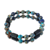Bransoletka męska Turmalin, Turkusy z osadami morskimi, Hematyt