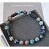 Bransoletka męska Turmalin, Turkusy z osadami morskimi, Hematyt
