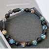 Bransoletka męska Turmalin, Turkusy z osadami morskimi, Lawa wulkaniczna Hematyt - obrazek 2