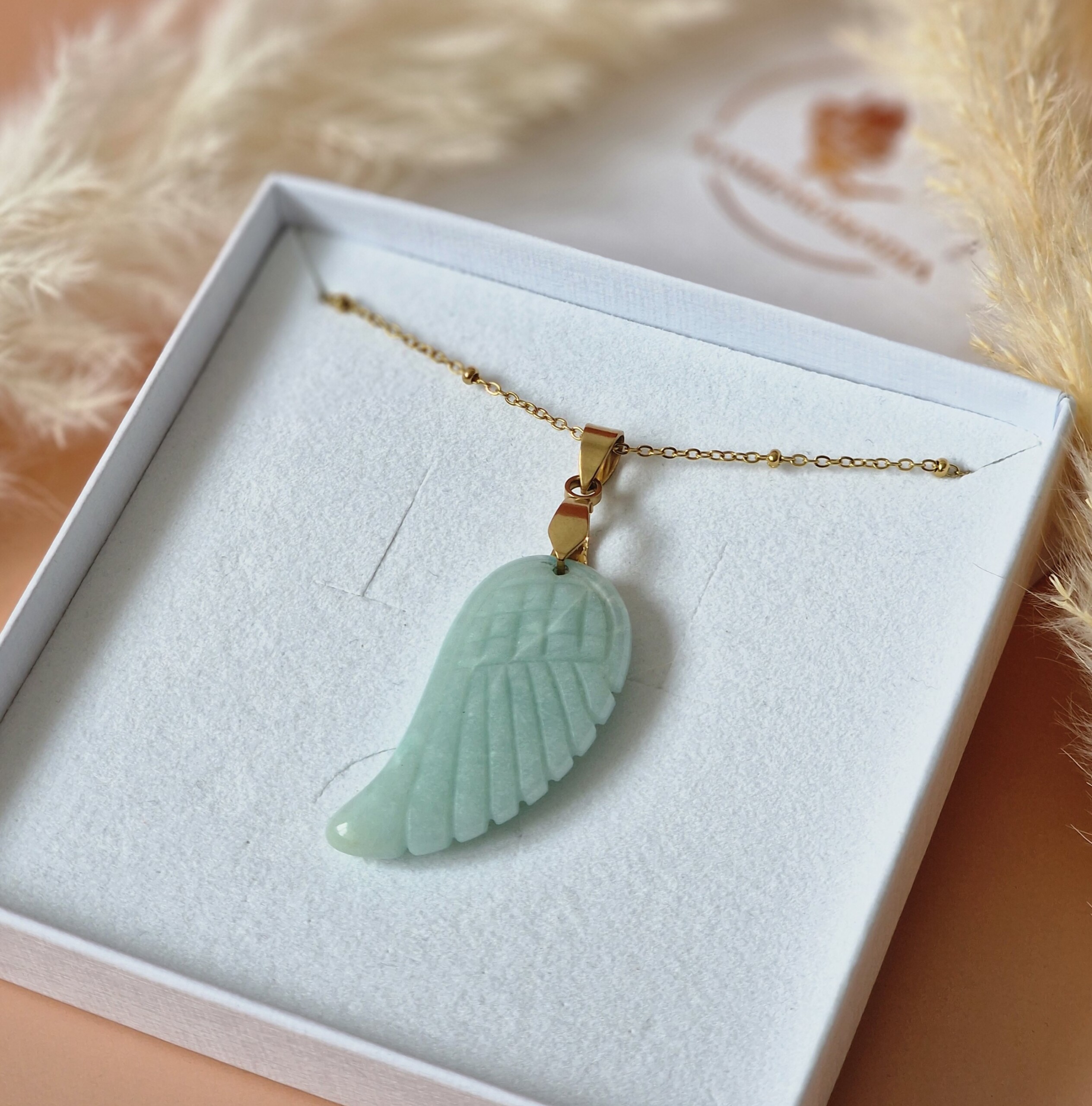 Naszyjnik Amazonit skrzydło