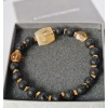 Bransoletka męska Cytryn, Lawa wulkaniczna, Hematyt