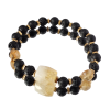 Bransoletka męska Cytryn, Lawa wulkaniczna, Hematyt