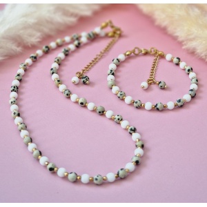 Zestaw Jaspis dalmatyński, Tridacna, Hematyt