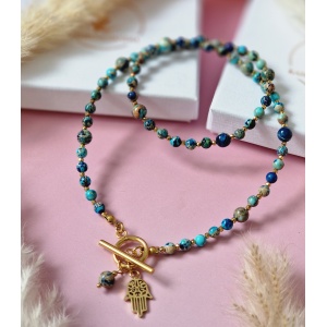 Naszyjnik Turkusy z osadami morskimi, Hematyt