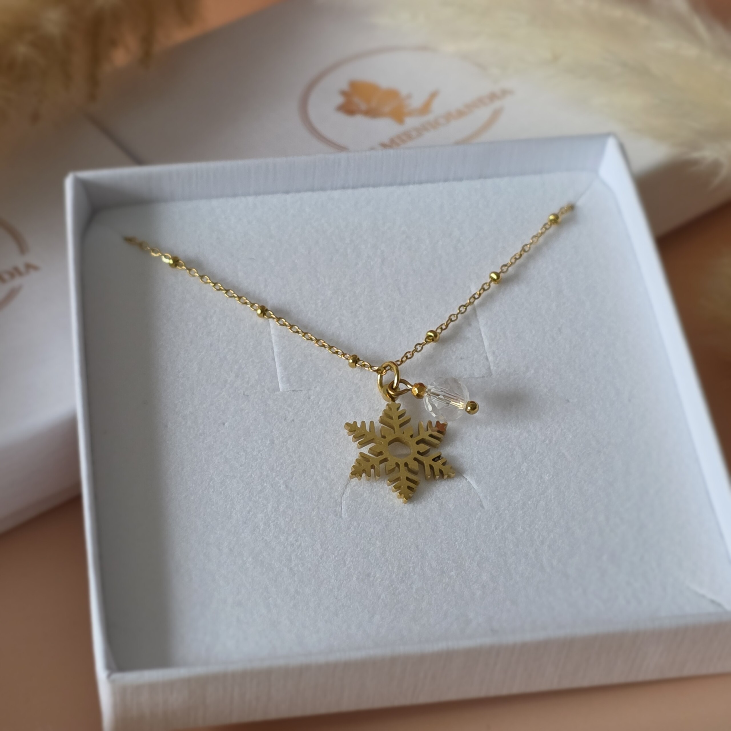 Naszyjnik Kryształ górski płatek śniegu